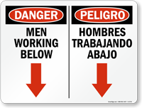 Bilingual Danger  Sign
