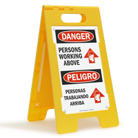 Persons Working Above Personas Trabajando Arriba Standing Sign