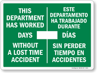 Bilingual Scoreboard Sign