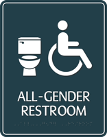 Avalon All Gender Restroom Sign