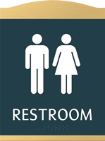 Restroom Male Female Braille Sign
