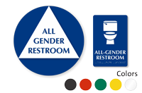 California Wall Door All Gender Restroom 2 Signs/Kit