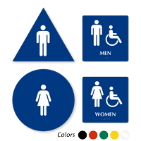 : Men And Women Sign With Accessible Pictogram