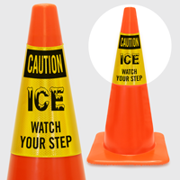 Caution Ice Watch Your Step Cone Collar