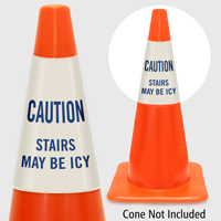 Caution Stairs May Be Icy Cone Collar