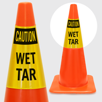 Caution Wet Tar Cone Collar