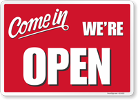Come In We Are Open Social Distancing Sign