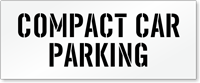 Compact Car Parking Lot Stencil