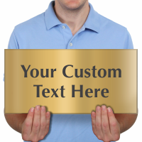 Custom Engraved Brass Sign Text Upto 8 Lines