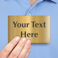Personalized Text Door Engraved Brass Sign