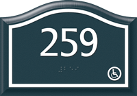 Santera HT Room Number Sign w/Border 3.5 in. x 5 in.