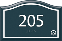 Santera HT Room Number Sign w/Border 4 in. x 6 in.