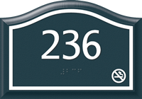 Santera HT Room Number Sign w/Border 3.5 in. x 5 in.