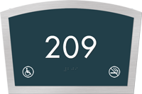 Apex Room Number Braille Signs 4.25" x 6.375"