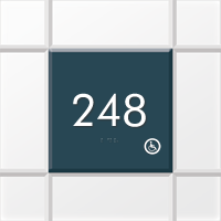 Custom Room Number Sign with Handicap Symbol
