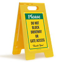 Dont Block Driveway Gate Access FloorBoss Sign