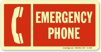 Emergency Phone Sign