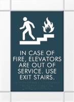 In Case of Fire Use Stairs Sign