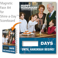 Happy Hanukkah Safety Family Value Scoreboard Magnetic Face
