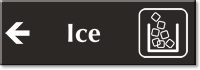 Ice Engraved Sign Ice Cubes Left Arrow Symbol