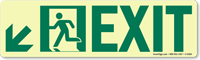 GlowSmart™ Directional Exit Sign Arrow Down Sign
