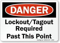 Lockout/Tagout Required Past This Point