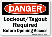 Lockout/Tagout Required Before Opening Access