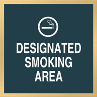 Designated Smoking Area with Graphic