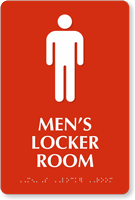 Mens Locker Room Graphic Sign