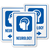 Neurology Sign with Brain Spinal Cord Nerves Symbol