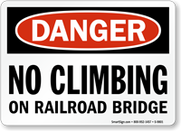Danger Rail Sign