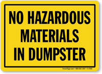 No Hazardous Materials In