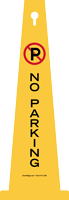 No Parking 4-sided Safety Cone Sign