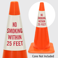 No Smoking Within 25 Feet Cone Collar