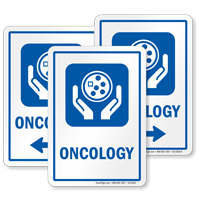 Oncology  with Cancer Cell Symbol