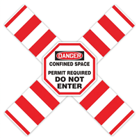 Osha Danger Do Not Enter Flanged Pipe Barrier Kit