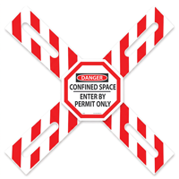 Osha Danger Do Not Enter Man Way Cross Barriers