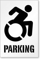 Parking Stencil with New ISA Symbol
