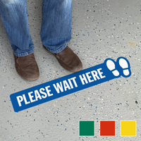 Please Wait Here with Shoeprints