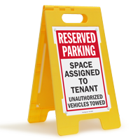 Reserved Parking Space For Tenant Floor Sign