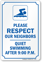 Pool Rules Sign