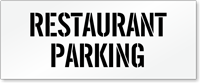 Restaurant Parking Lot Stencil
