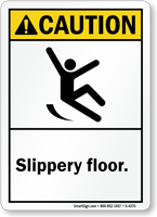 Caution (ANSI): Slippery Floor