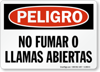 Spanish Peligro  Sign