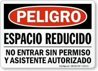 Espacio Reducido No Entrar Spanish Confined Space Sign