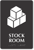 Stock Room TactileTouch™ Sign with Braille