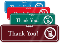 Thank You Engraved Sign