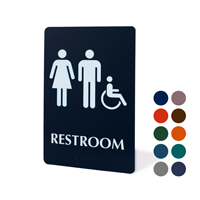 Unisex Handicap Restroom TactileTouch Braille Sign