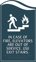 In Case of Fire  Use Stairs Sign