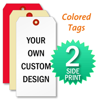 Custom Colored Tags 2 Side Printed